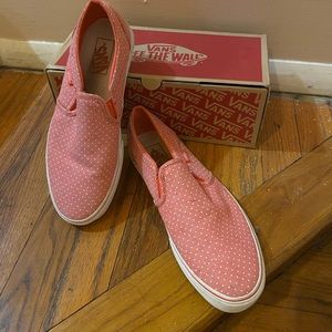 Peach Slide On Vans